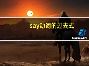 say动词的过去式