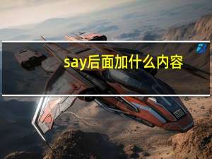 say后面加什么内容