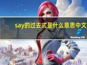 say的过去式是什么意思中文