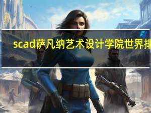 scad萨凡纳艺术设计学院世界排名