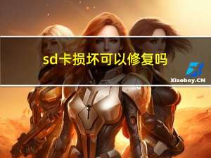 sd 卡损坏可以修复吗（sd 卡）