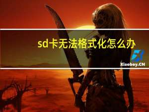 sd卡无法格式化怎么办（sd卡无法格式化）