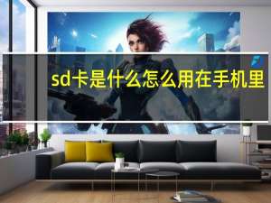 sd卡是什么怎么用在手机里（sd卡是什么）