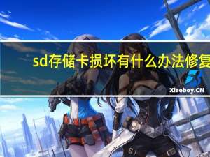 sd存储卡损坏有什么办法修复（sd存储卡）