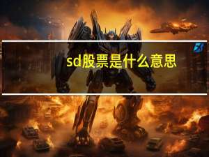 sd股票是什么意思