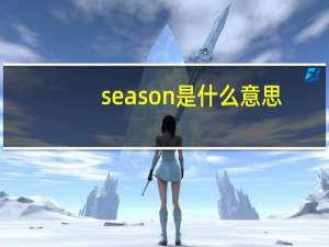 season是什么意思