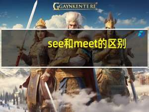 see和meet的区别