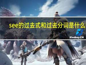 see 的过去式和过去分词是什么啊