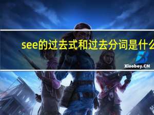 see的过去式和过去分词是什么？