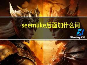 seem like后面加什么词