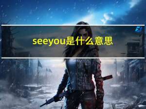 seeyou是什么意思?（seeyou）