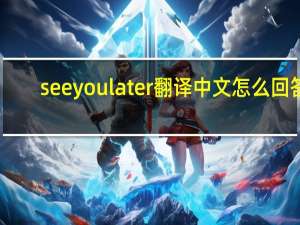 seeyoulater翻译中文怎么回答