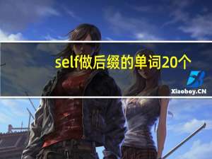 self做后缀的单词20个