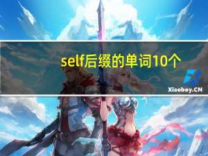 self后缀的单词10个