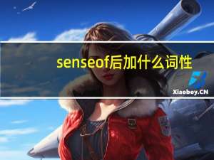 sense of后加什么词性