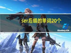 ser后缀的单词20个