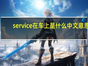 service在车上是什么中文意思