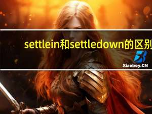 settle in 和settle down的区别
