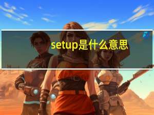 setup是什么意思（setup）