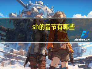 sh的音节有哪些