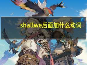 shall we后面加什么动词