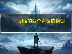 she的四个声调的组词