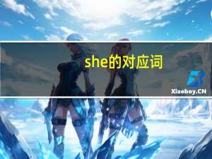 she的对应词