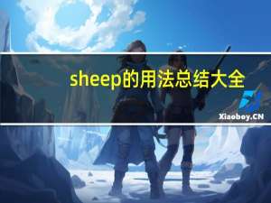 sheep的用法总结大全