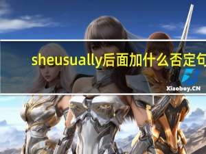 she usually后面加什么否定句