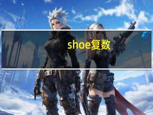 shoe复数