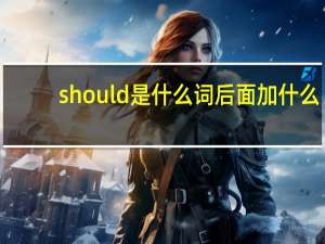 should是什么词后面加什么