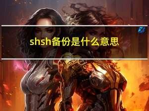 shsh备份是什么意思（shsh备份教程）