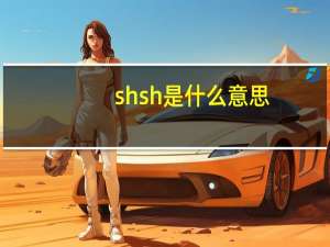 shsh是什么意思（shsh是什么）