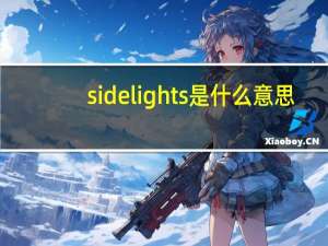 sidelights是什么意思