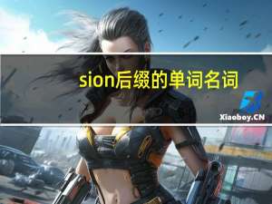 sion后缀的单词名词