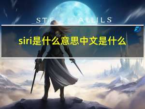 siri是什么意思中文是什么（siri是什么意思）