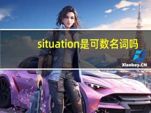 situation是可数名词吗