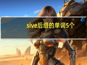 sive后缀的单词5个