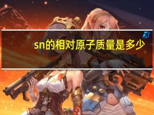 sn的相对原子质量是多少
