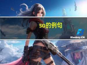so的例句