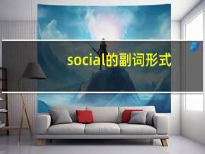 social的副词形式