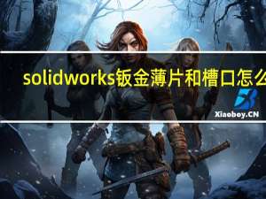 solidworks钣金薄片和槽口怎么用
