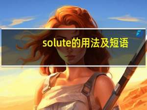 solute的用法及短语
