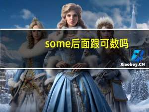 some后面跟可数吗