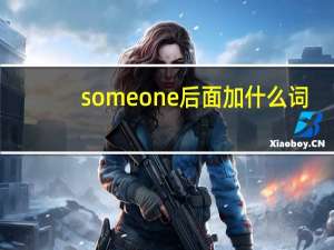 someone后面加什么词