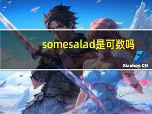 some salad是可数吗