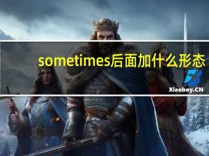 sometimes后面加什么形态