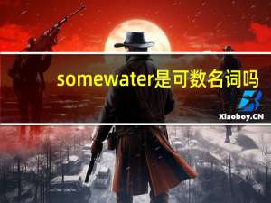 somewater是可数名词吗