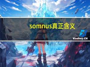 somnus真正含义