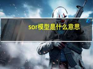 sor模型是什么意思（SOR模型在论文中怎么用）